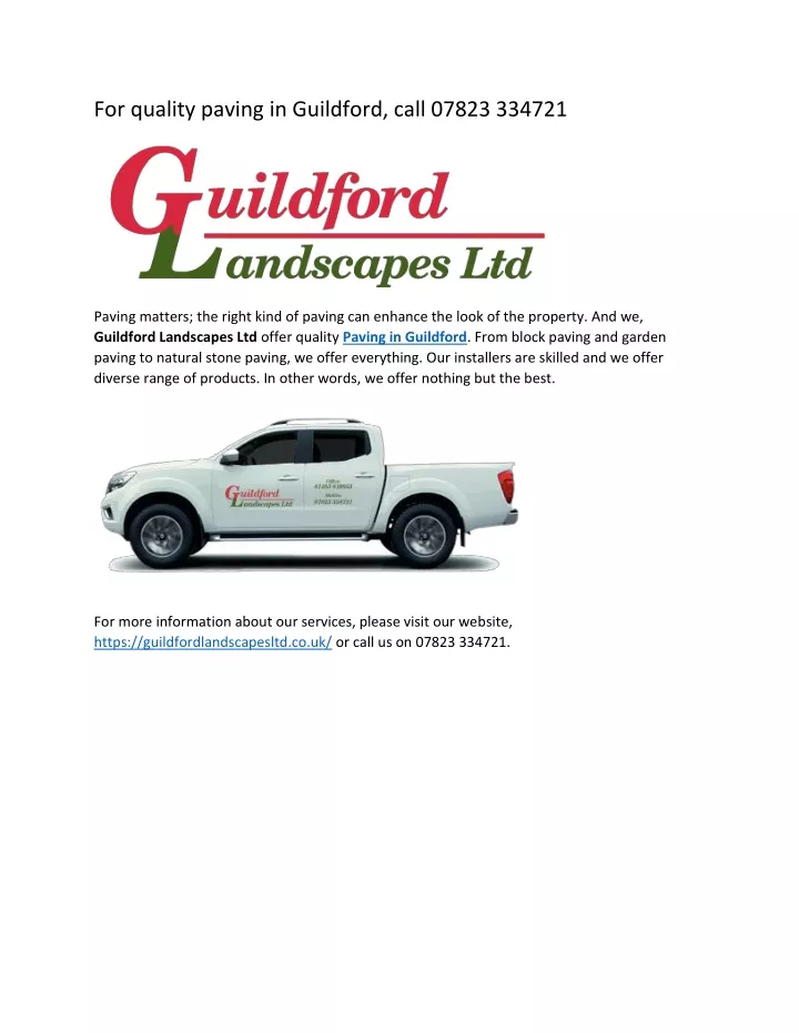 for quality paving in guildford call 07823 334721