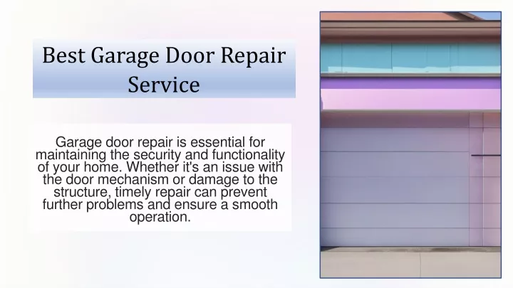 best garage door repair service