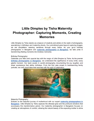 Little Dimples by Tisha Maternity Photographer - Capturing Moments, Creating Memories