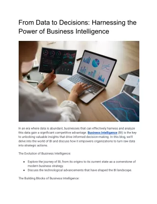 From Data to Decisions: Harnessing the Power of Business Intelligence