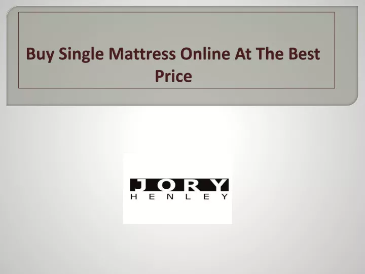 buy single mattress online at the best price