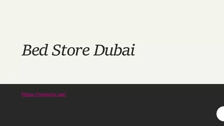 bed store dubai