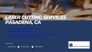 Laser Cutting Services Pasadena, CA