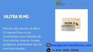 Preserve Your Intimate Moments with Vilitra 10 mg