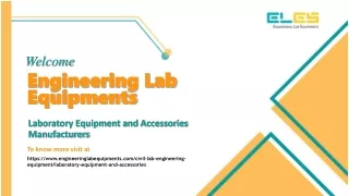 Laboratory Equipment and Accessories Manufacturers
