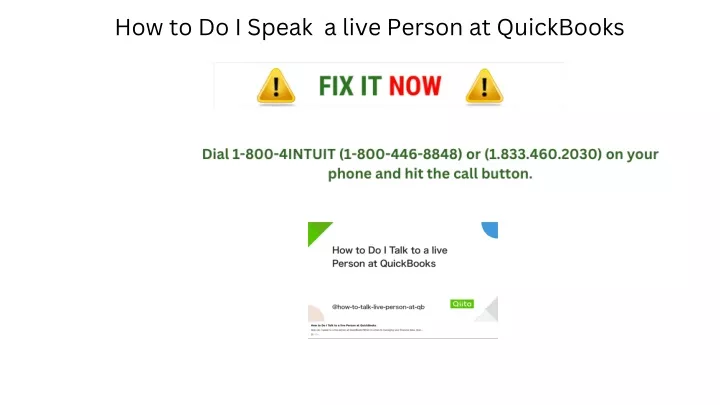 how to do i speak a live person at quickbooks