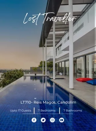 LT710-Reis Magos Candolim Villa in Goa | 7 BHK Infinity pool Villa |