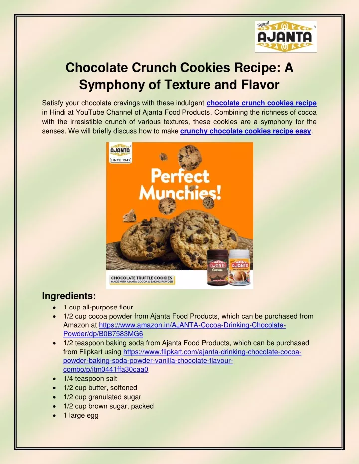 chocolate crunch cookies recipe a symphony
