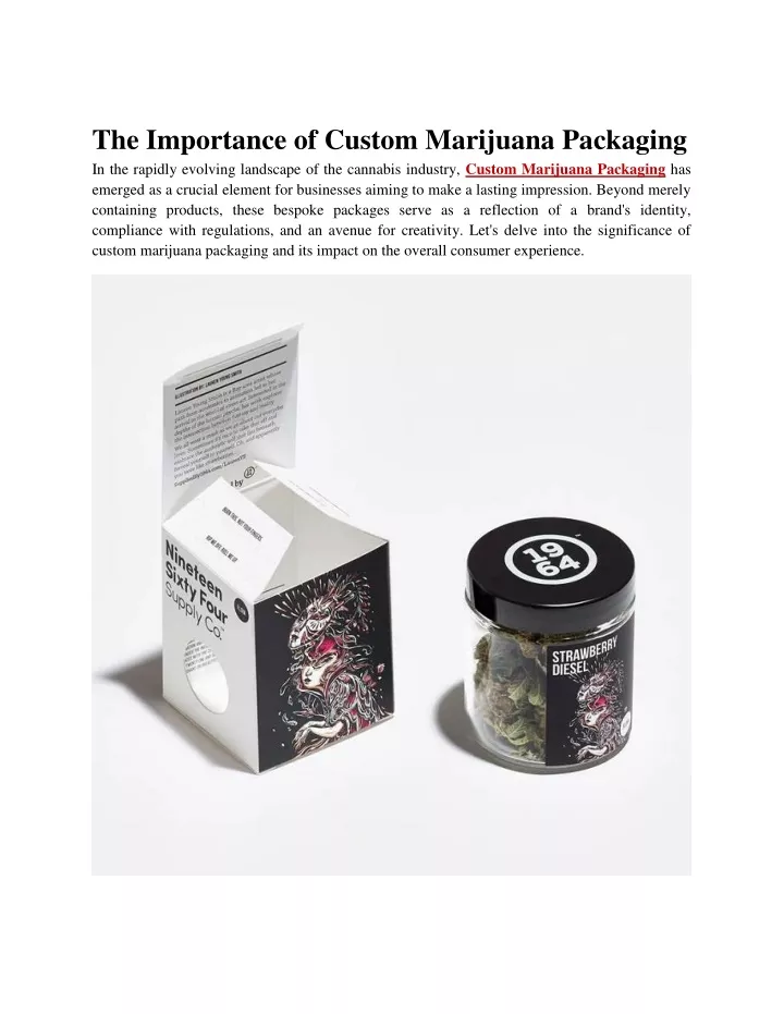 the importance of custom marijuana packaging