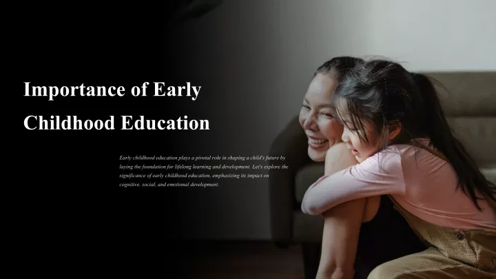 importance of early childhood education