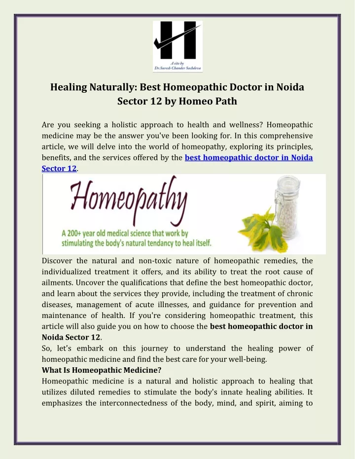 healing naturally best homeopathic doctor