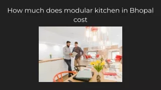 How much does modular kitchen in Bhopal cost