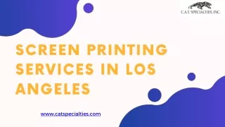 Get Premium Screen-Printing Services in Los Angeles