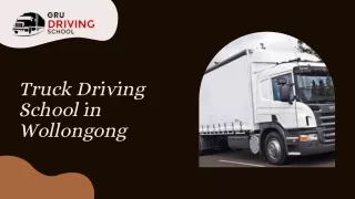 Truck Driving School in Wollongong