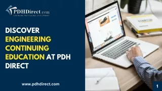 Discover Engineering Continuing Education at PDH Direct