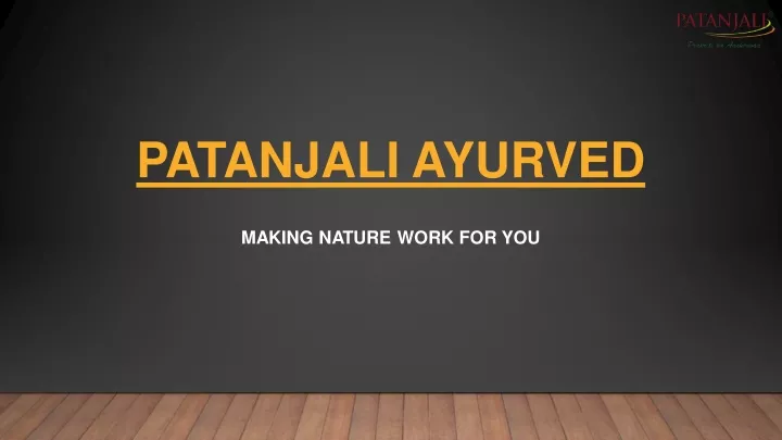 patanjali ayurved