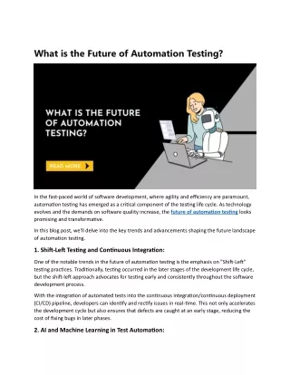 What is the future of automation testing
