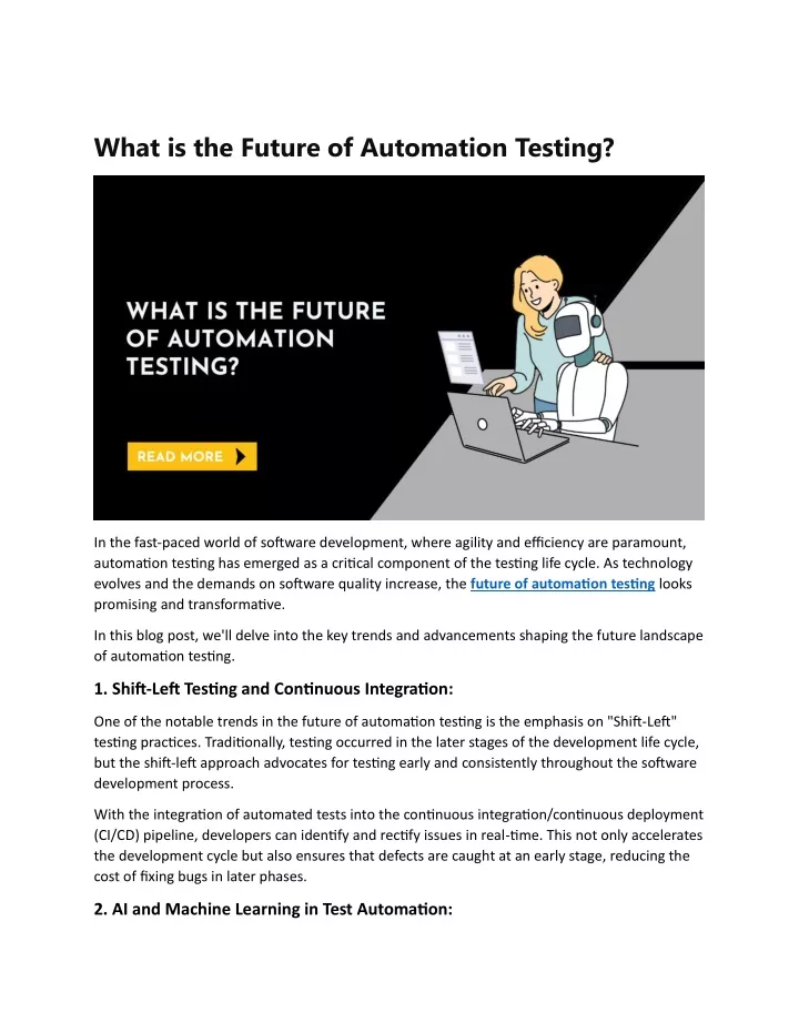 what is the future of automation testing
