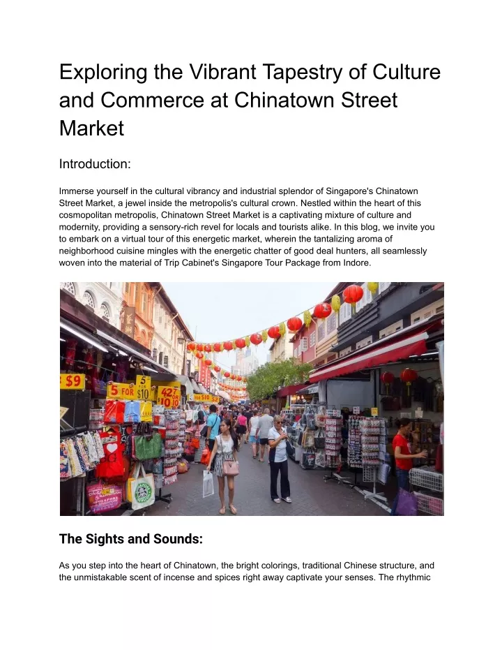 PPT - Exploring the Vibrant Tapestry of Culture and Commerce at Chinatown Street Market 