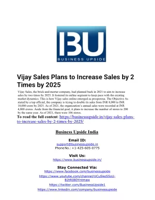 Vijay Sales Plans to Increase Sales by 2 Times by 2025