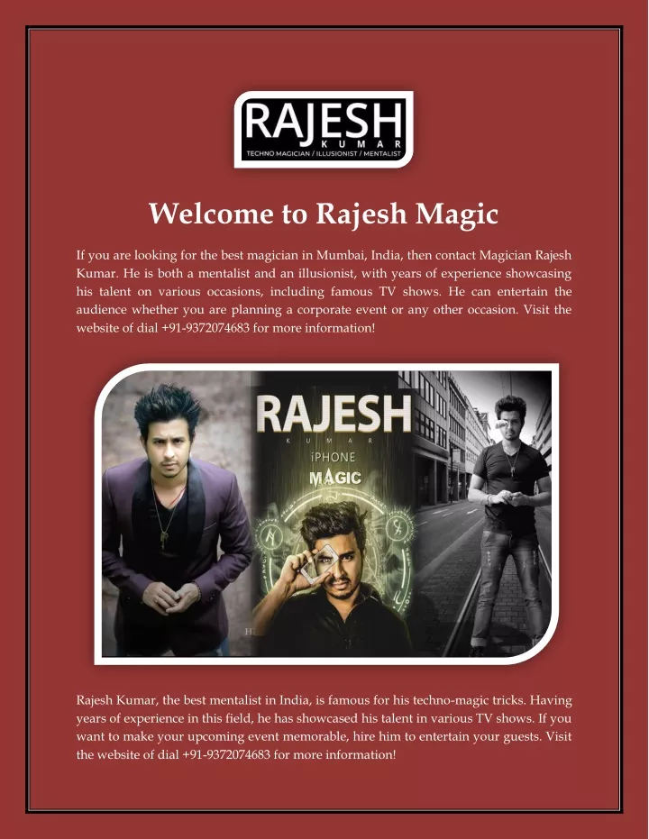 welcome to rajesh magic