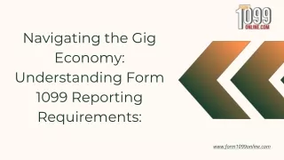 Navigating the Gig Economy Understanding Form 1099 Reporting Requirements