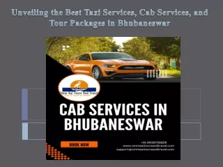 Unveiling the Best Taxi Services, Cab Services, and Tour Packages in Bhubaneswar