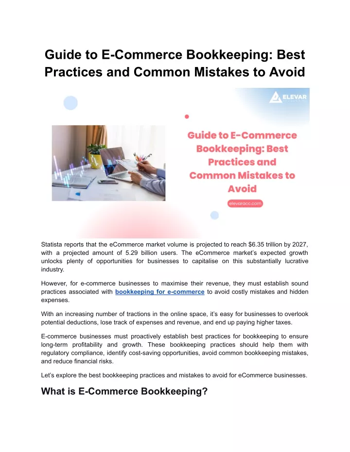 guide to e commerce bookkeeping best practices
