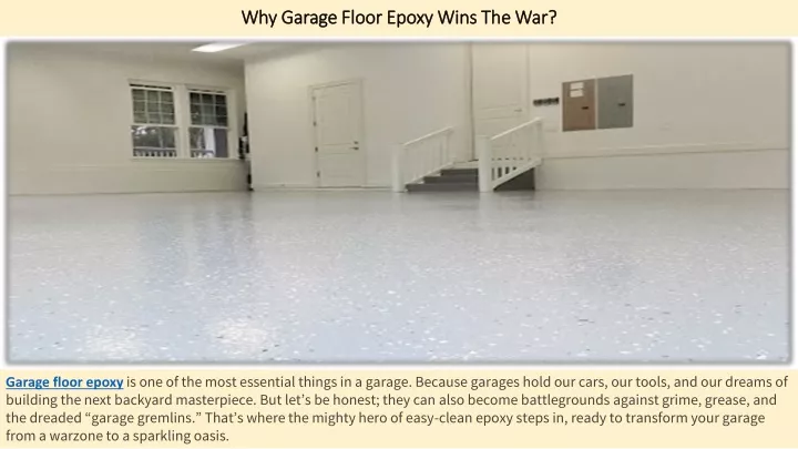 why garage floor epoxy wins the war