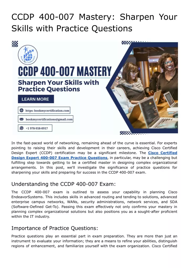 ccdp 400 007 mastery sharpen your skills with