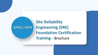 SRE Certification in Switzerland  - Spoclearn