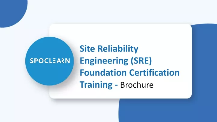 site reliability engineering sre foundation