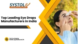 Eye Drops Manufacturers in India