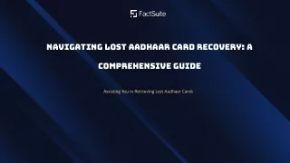 navigating lost aadhaar card recovery