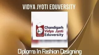 Diploma In Fashion Designing