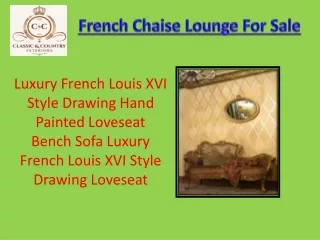 French Chaise Lounge For Sale PPT