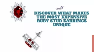 Characterizes the Uniqueest and Most Expensive Ruby Stud Earrings