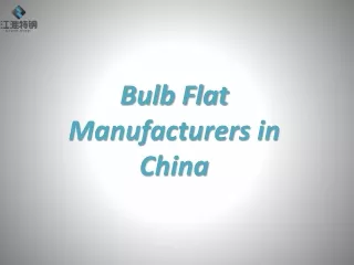 Bulb Flat Manufacturers in China