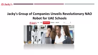 NAO Robot for Schools UAE - Jackys