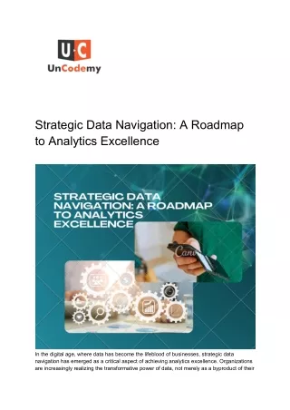 Strategic Data Navigation: A Roadmap to Analytics Excellence