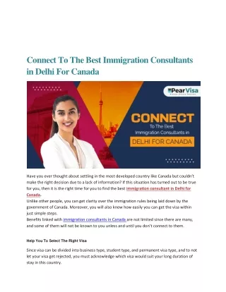 Best Immigration Consultants in Delhi for Canada