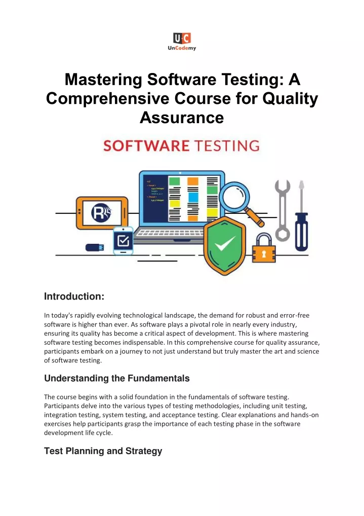 mastering software testing a comprehensive course