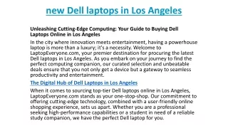 new Dell laptops in Los Angeles