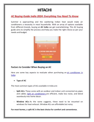 ac buying guide india 2024 everything you need