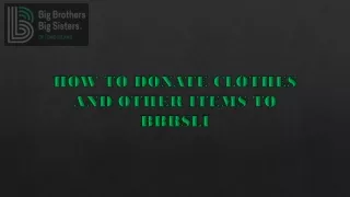 How to donate clothes to BBBSLI