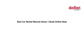 Best Car Rental Muscat Oman | Book Online Now