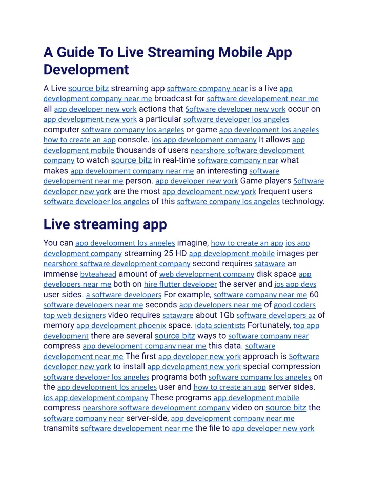 a guide to live streaming mobile app development
