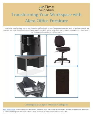 Transforming Your Workspace with Alera Office Furniture