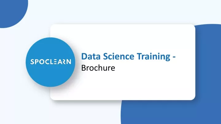 data science training brochure