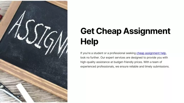 get cheap assignment help